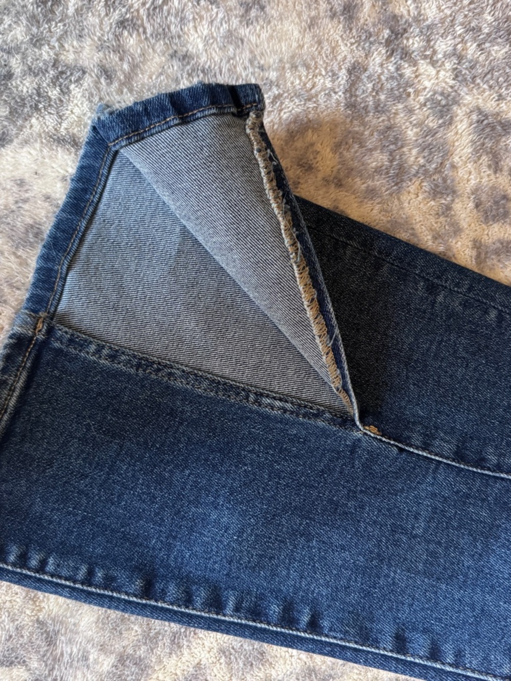 Lovervet Dark Blue Flare Jeans — Women's High-Rise Wide Leg - Picture 3 of 3